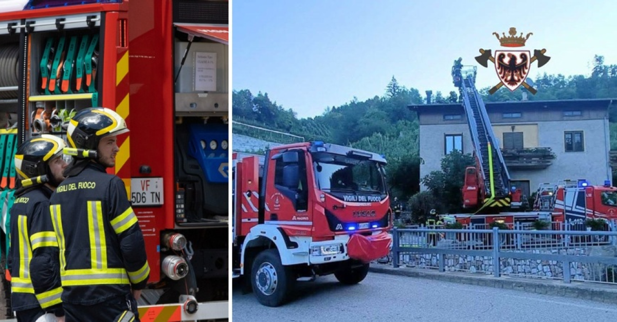 Fiamme all'interno di un'abitazione a Sanzeno, vigili del fuoco interviene per spegnere l'incendio e evitare danni