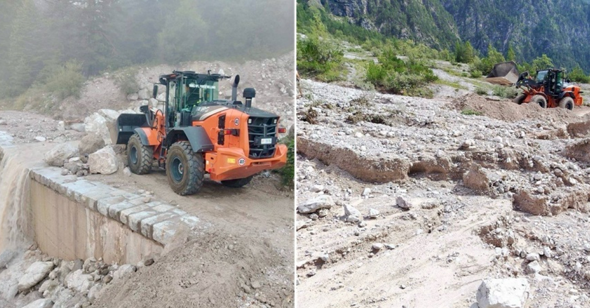 Strada sepolta da fango e detriti (VIDEO), la frana blocca il ...