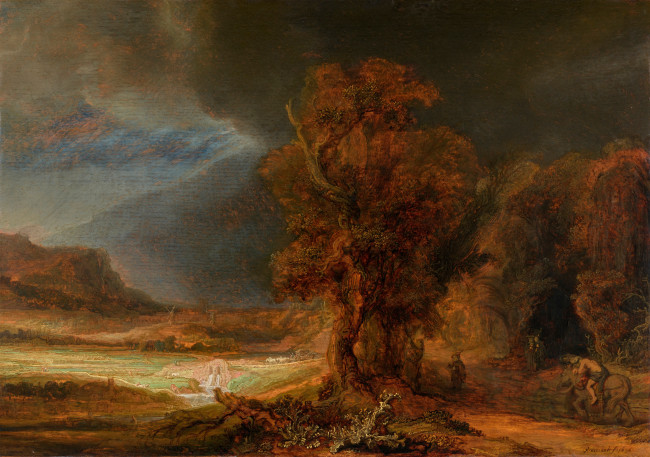 Rembrandt, Paesaggio col buon samaritano (1638)