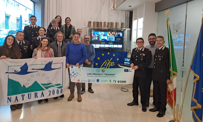 I partner del progetto Train2K durante la cerimonia di lancio dell'iniziativa
